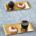 rectangular brass plate tray.