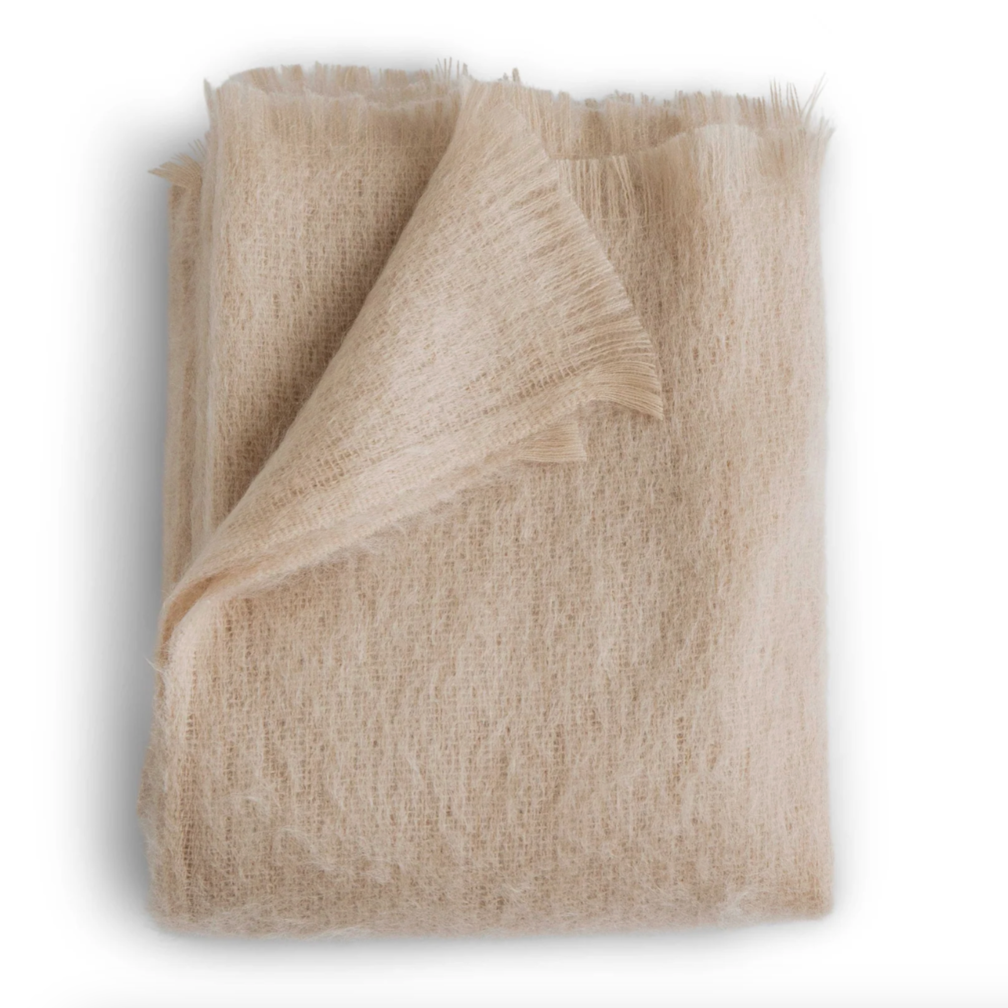 rose mohair throw blanket.