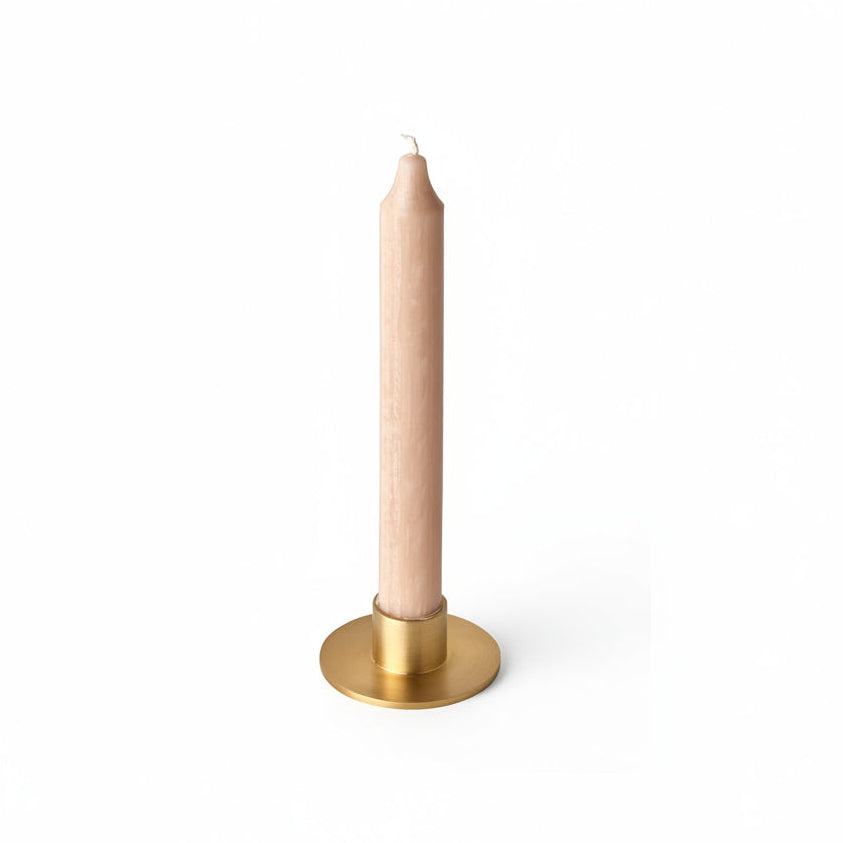 round base brass taper candle holder.