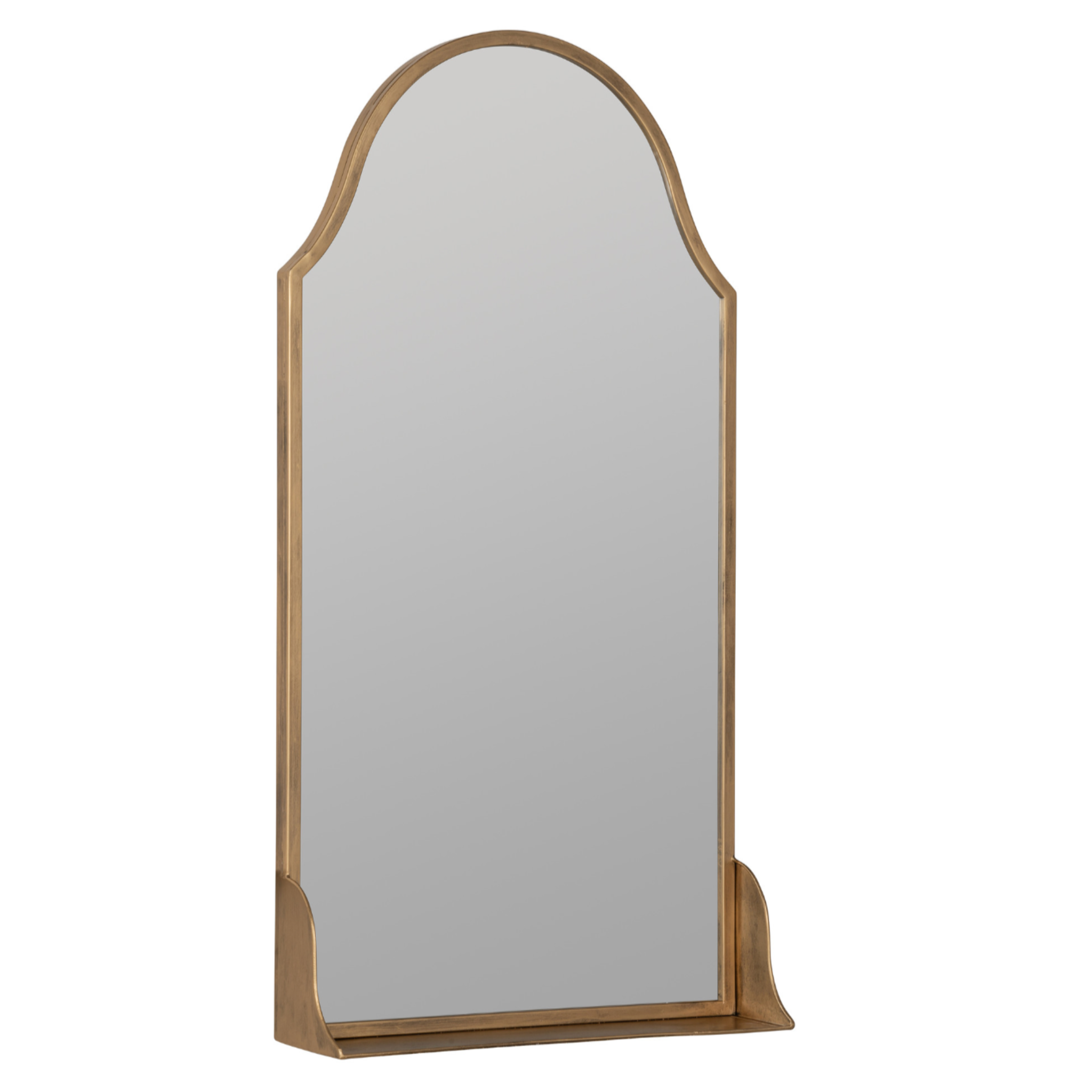 sawyer shelf antique bronze wall mirror.