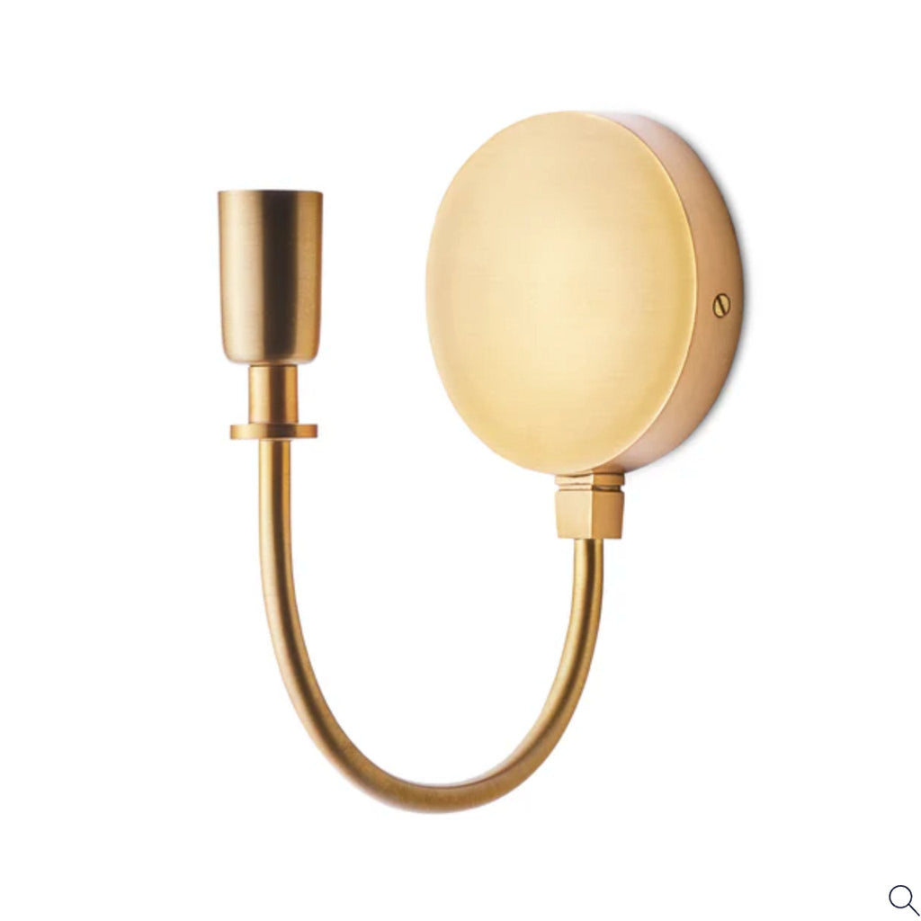 Scalloped Wall Sconce in Antiqued Brass - Details and Design - Wall Sconce - Pooky