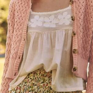 The Great Stable Cardigan Natural Dyed Acacia Pink