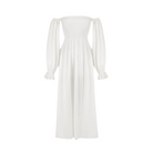 Sleeper Atlanta Dress in White Silk - Shoppe Details and Design.