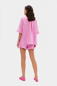 Sleeper Linen Lounge Suit in Pink - Shoppe Details and Design.