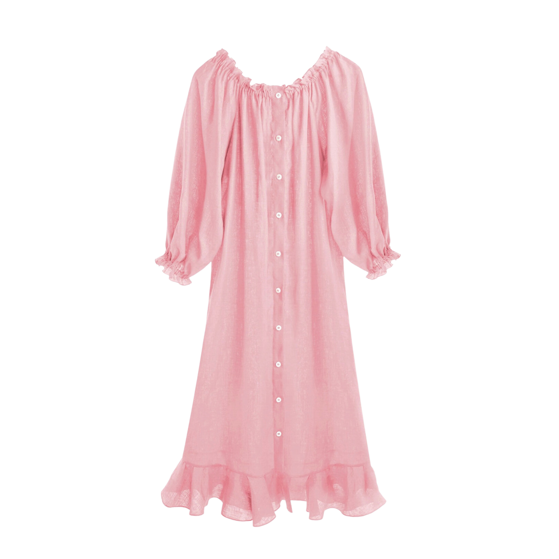 sleeper linen loungewear dress - pink Shoppe Details and Design Showroom sleeper linen loungewear dress - pink Shoppe Details and Design Showroom