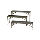 short metal fireplace planter shelf.
