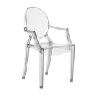 Philippe Starck's Smoke Grey Louis Ghost Chairs with Arms - Iconic and Stylish