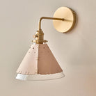 "Handcrafted Leather and Brass Stella Wall Sconce for modern decor"