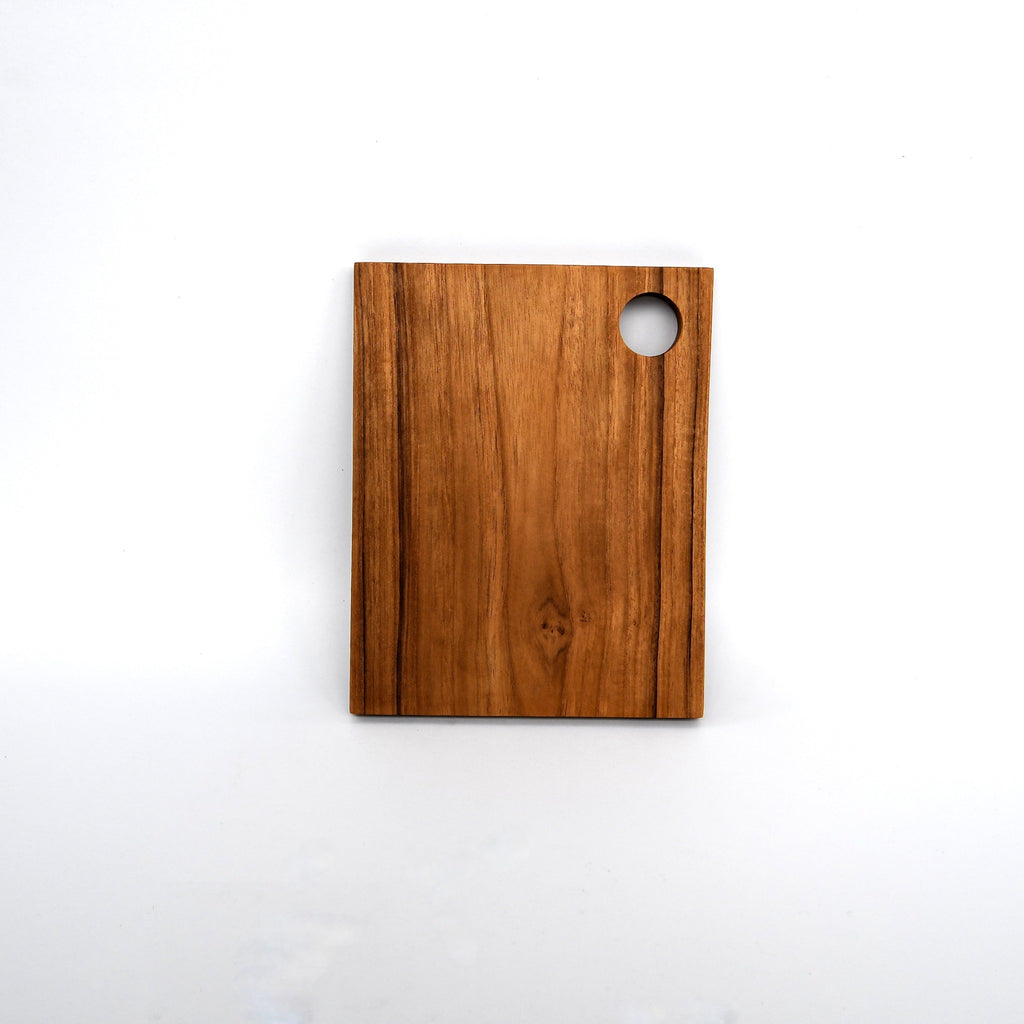 Artisan Teak Wood Cutting Board | Handcrafted in Indonesia | 10" x 8"
