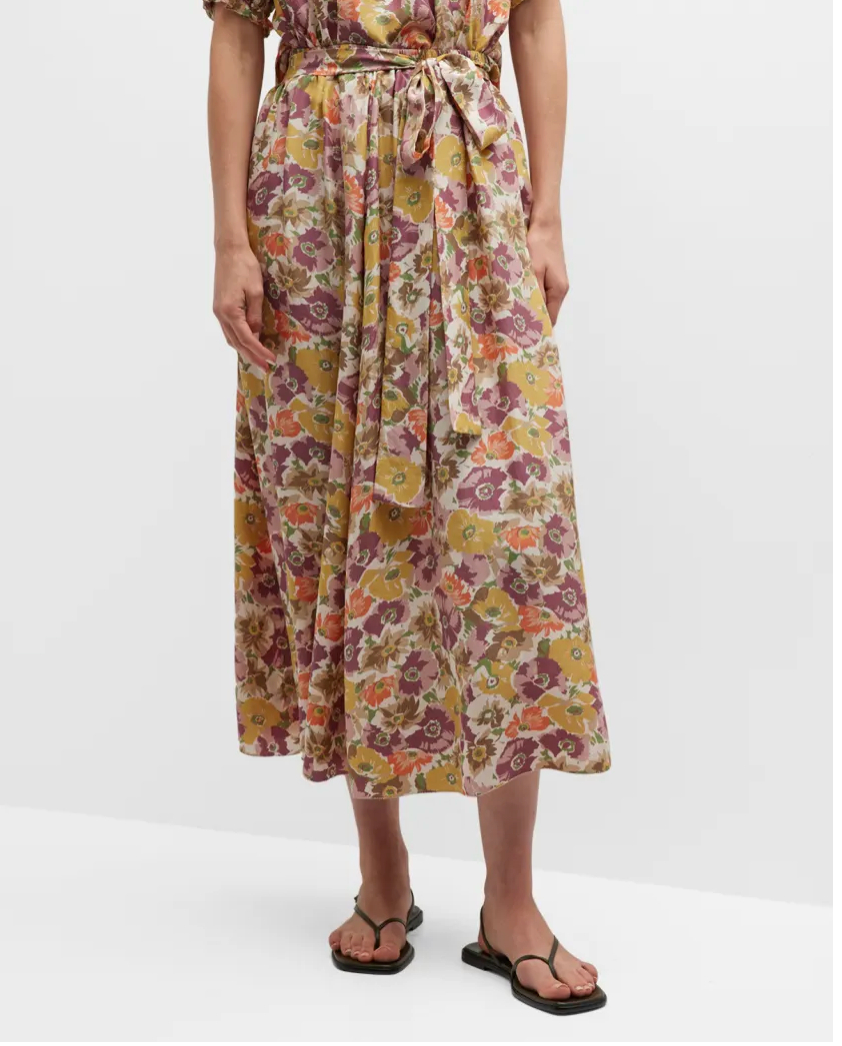 the great papyrus floral silk skirt.