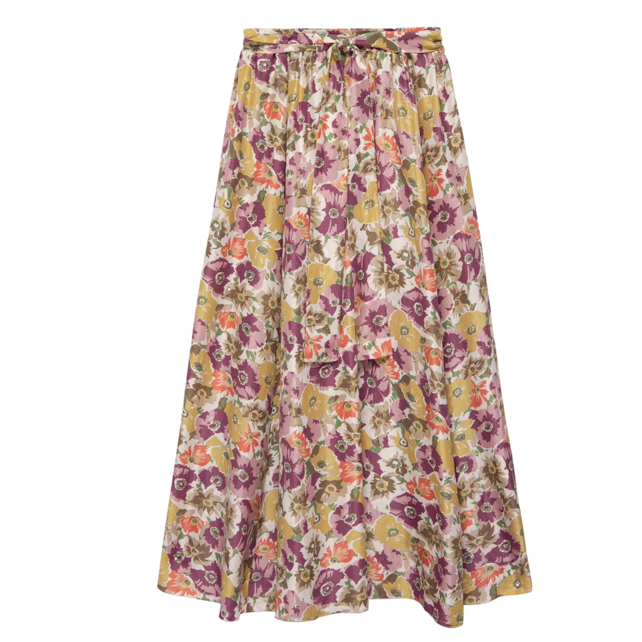 the great papyrus floral silk skirt.