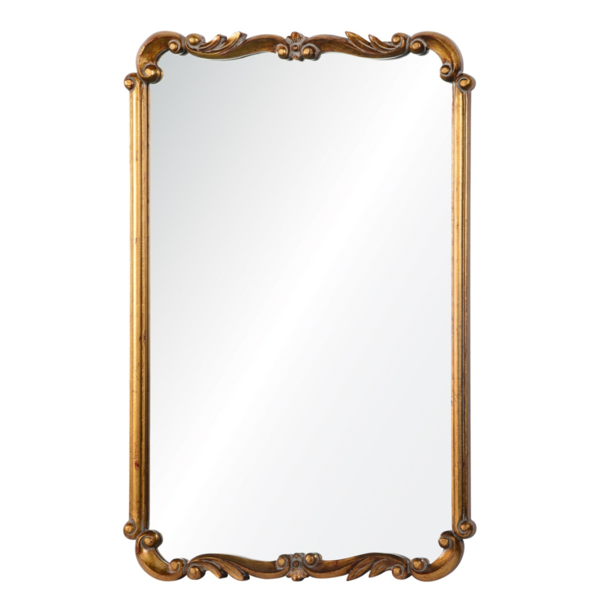 toulouse antique gold traditional rectangular mirror.