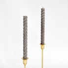 twisted rope 10" taper candles, hand-poured in New York from pure beeswax, burn clean and add elegant style to any table.