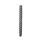 Single twisted rope 10" taper candle, hand-poured in New York from pure beeswax, burn clean and add elegant style to any table.