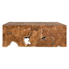 Vert Organic Teak Coffee Table showcasing natural wood grain patterns