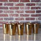 vintage brass cup set of 8.