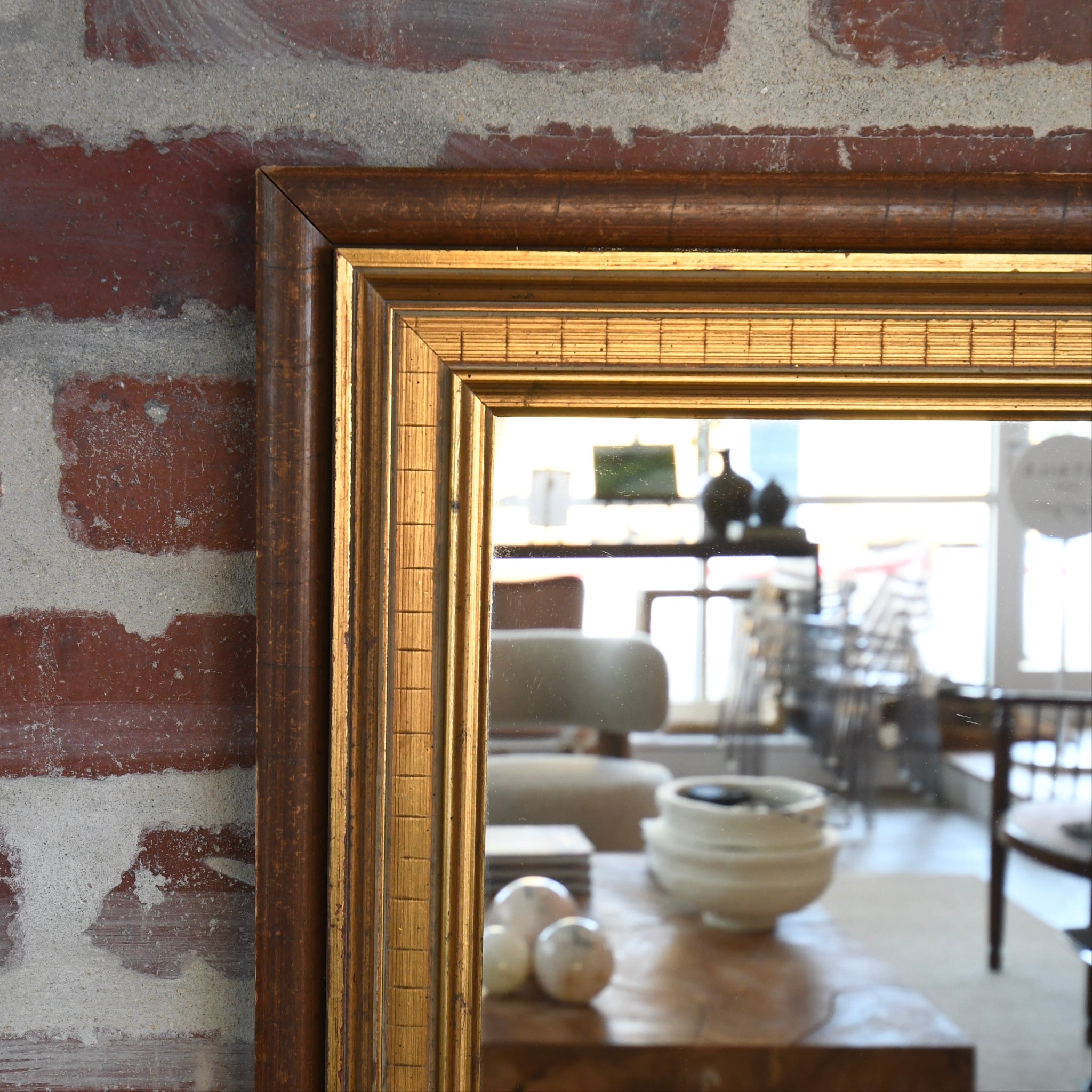 vintage rectangular mirror.