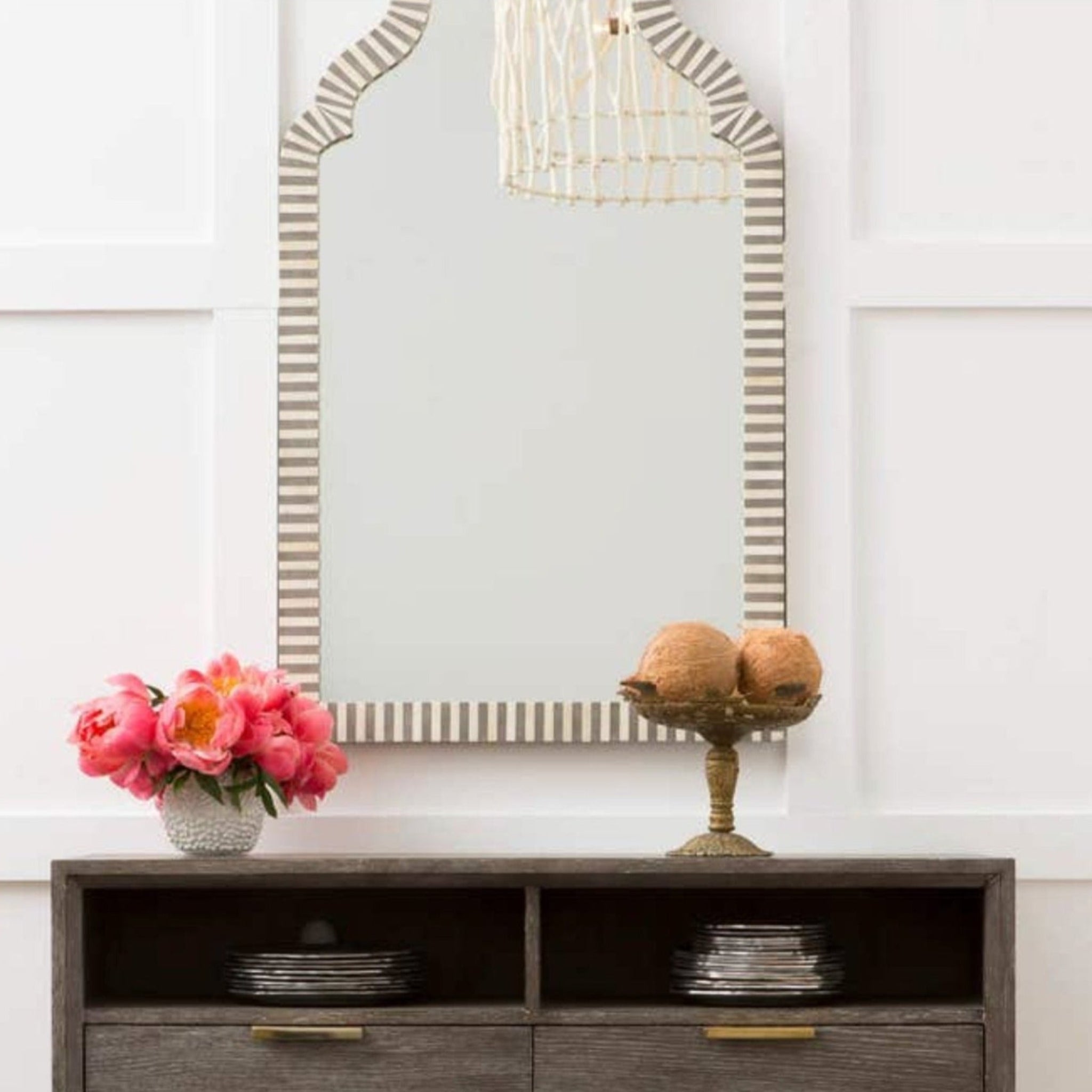 Elegant large arch mirror – perfect for any room's decor.