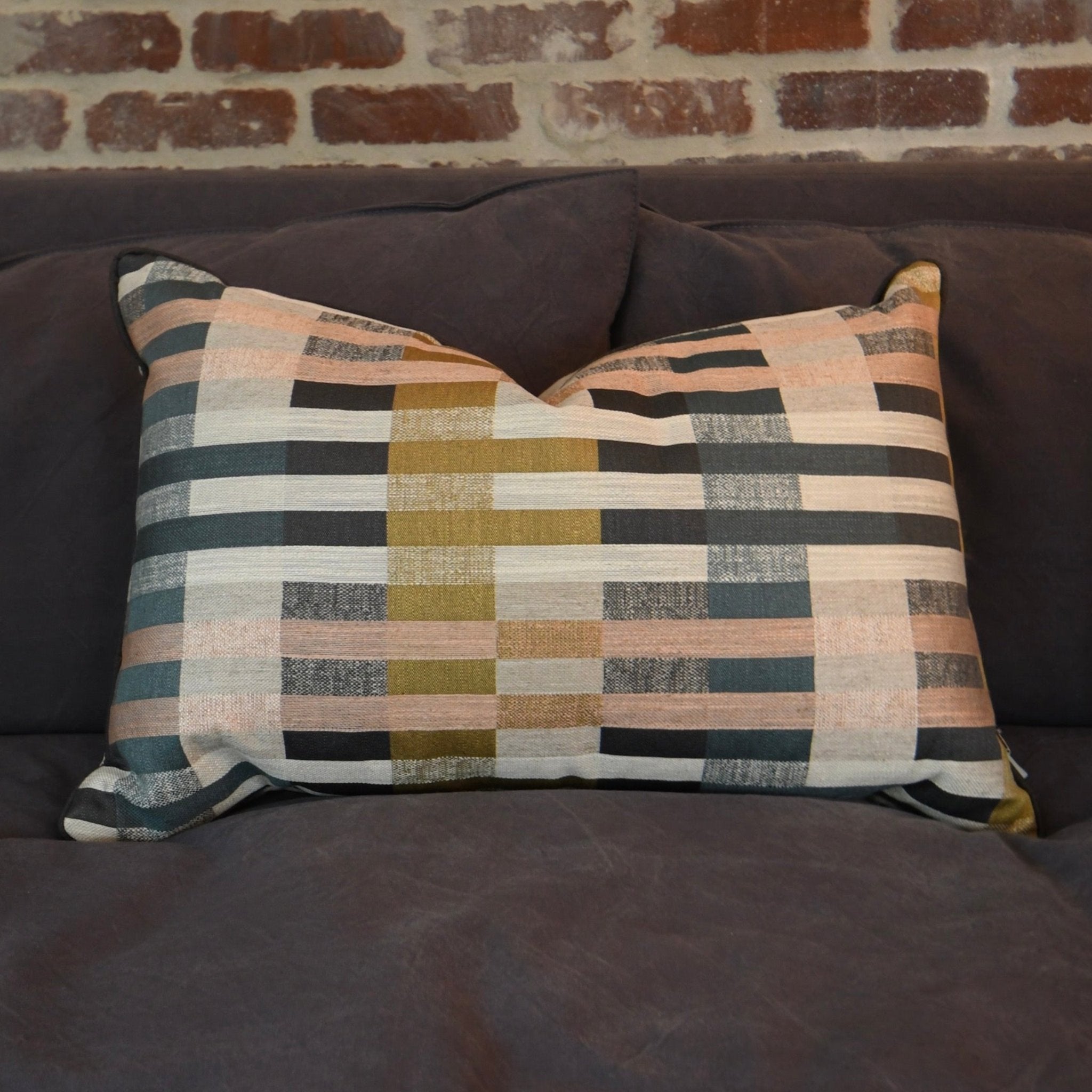 Woven Stripe Lumbar Pillow - Details and Design - Pillow - Details and Design