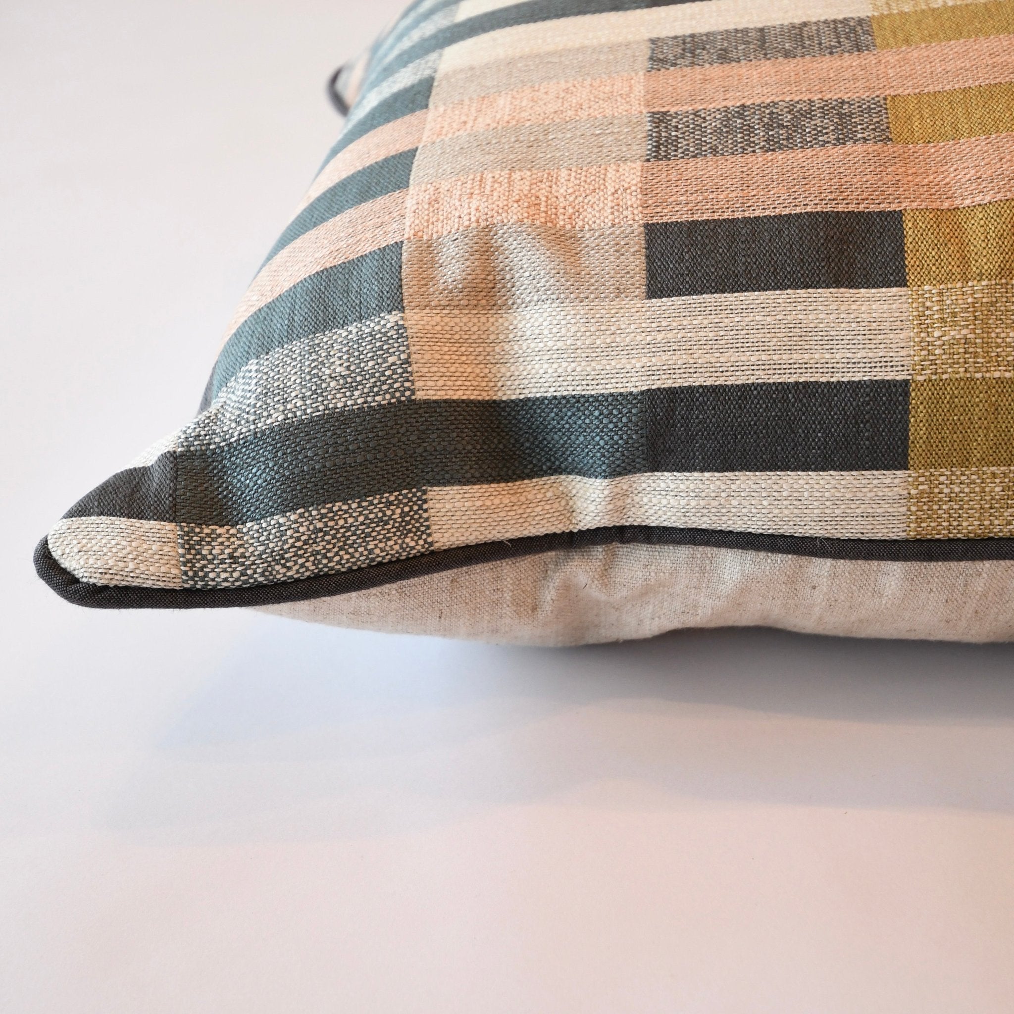 Woven Stripe Lumbar Pillow - Details and Design - Pillow - Details and Design