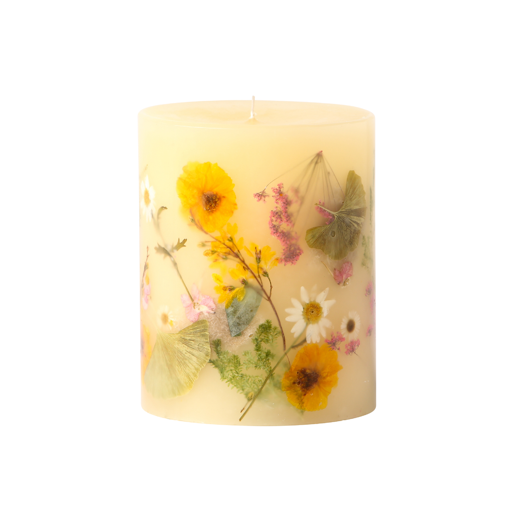 Rosy Rings Lemon Blossom + Lychee Round Botanical Candle