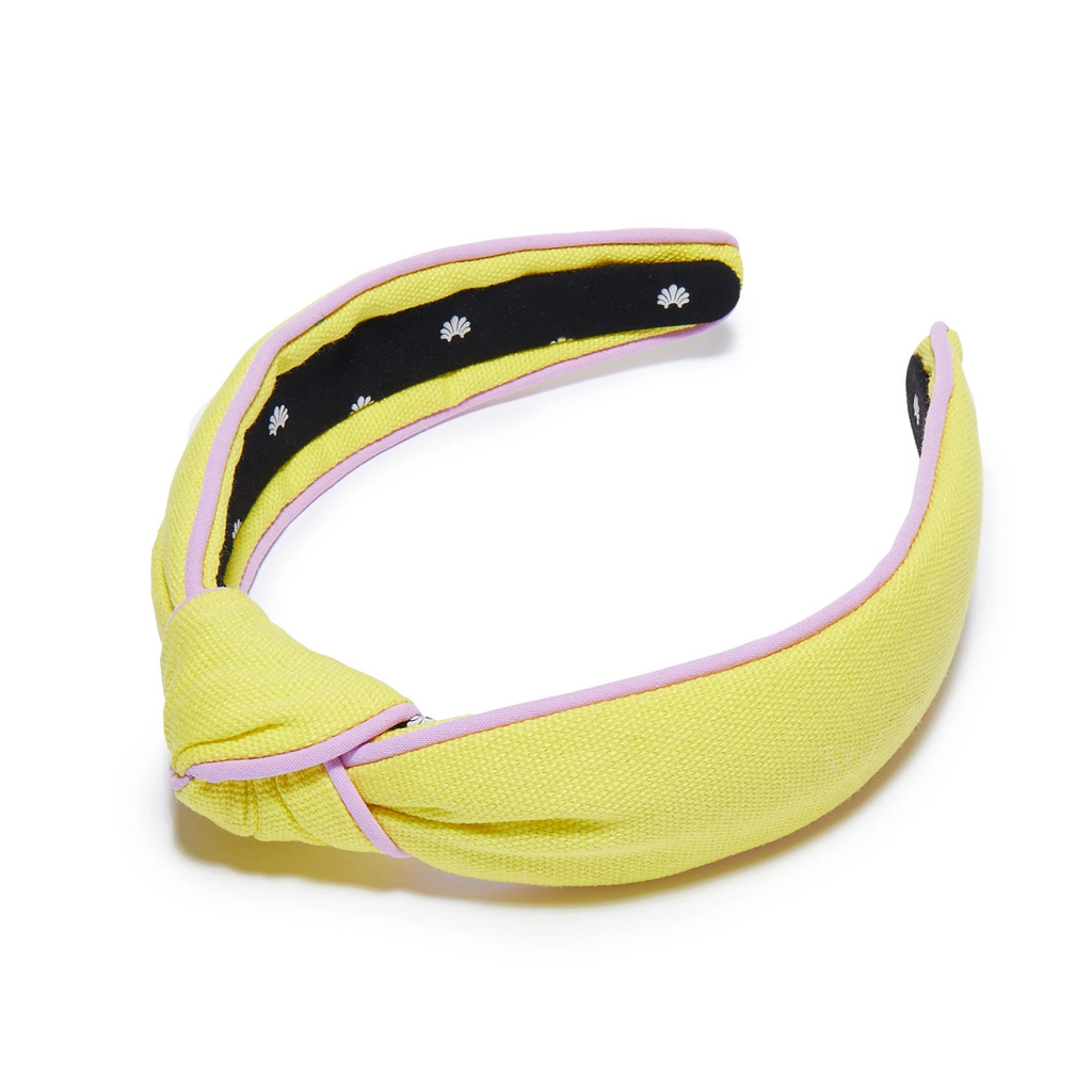 Lele Sadoughi Piping Trim Slim Knotted Headband | Yellow Piping Trim Slim Knotted Headband | Slim Knotted Headband - Shoppe Details and Design