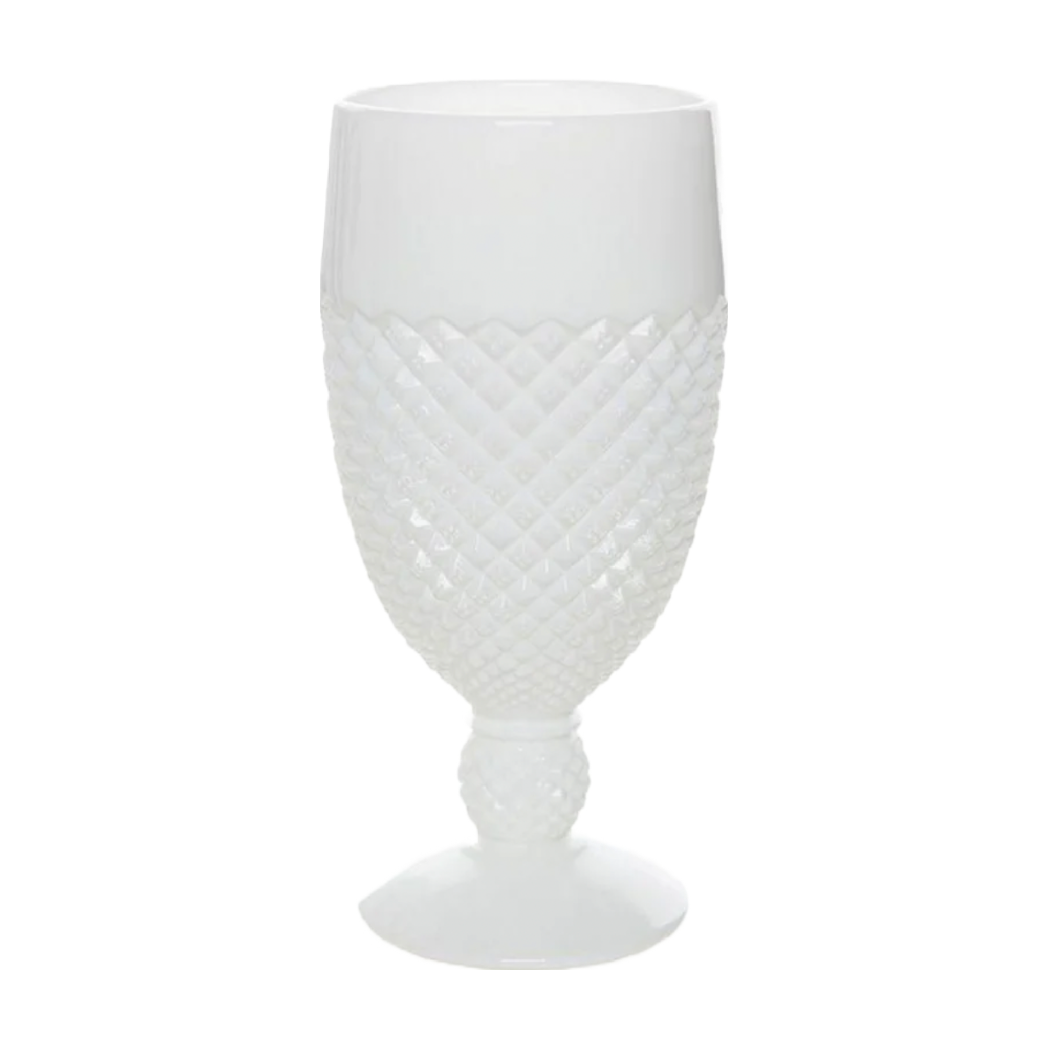 Handmade Milk Glass Goblet by Mosser Glass - Shoppe Details and Design