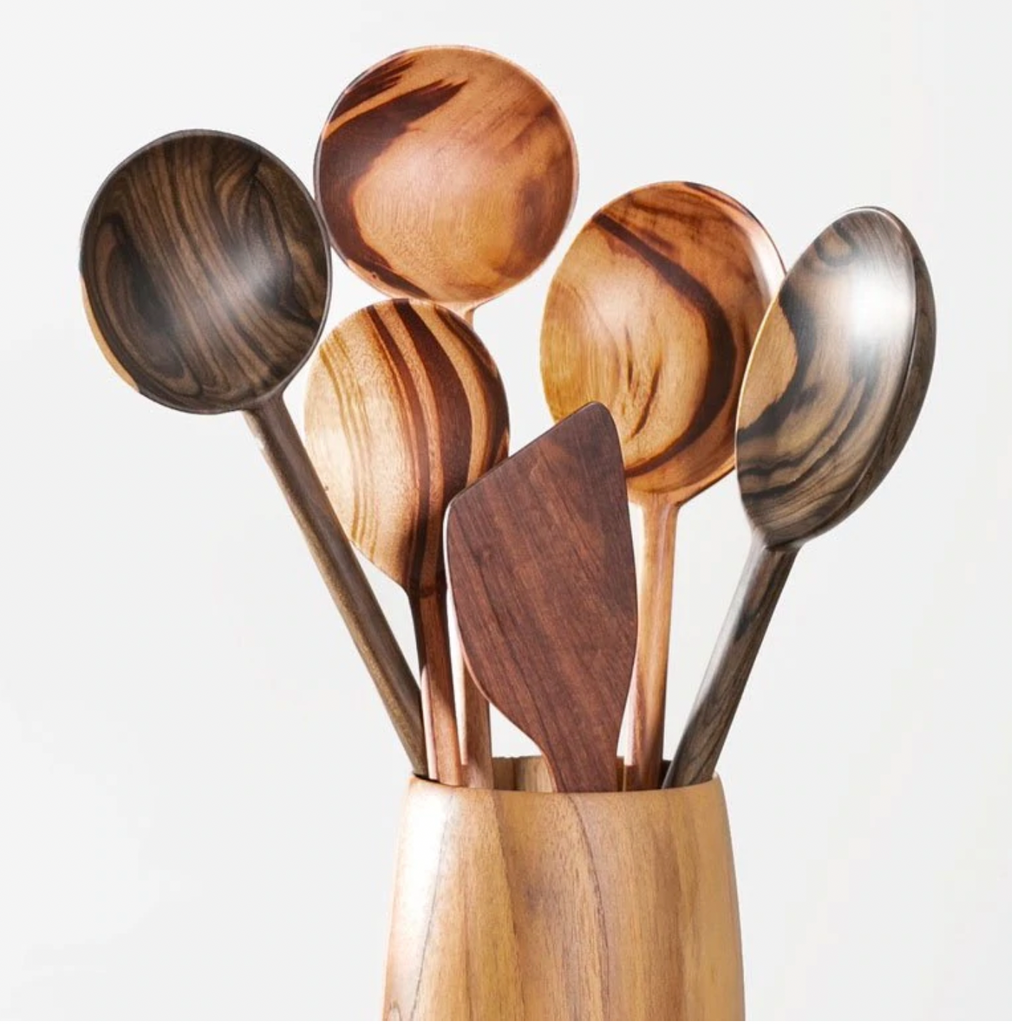 Luxury Hand-Crafted Tropical Wooden Cooking Spoon - Shoppe Details and Design