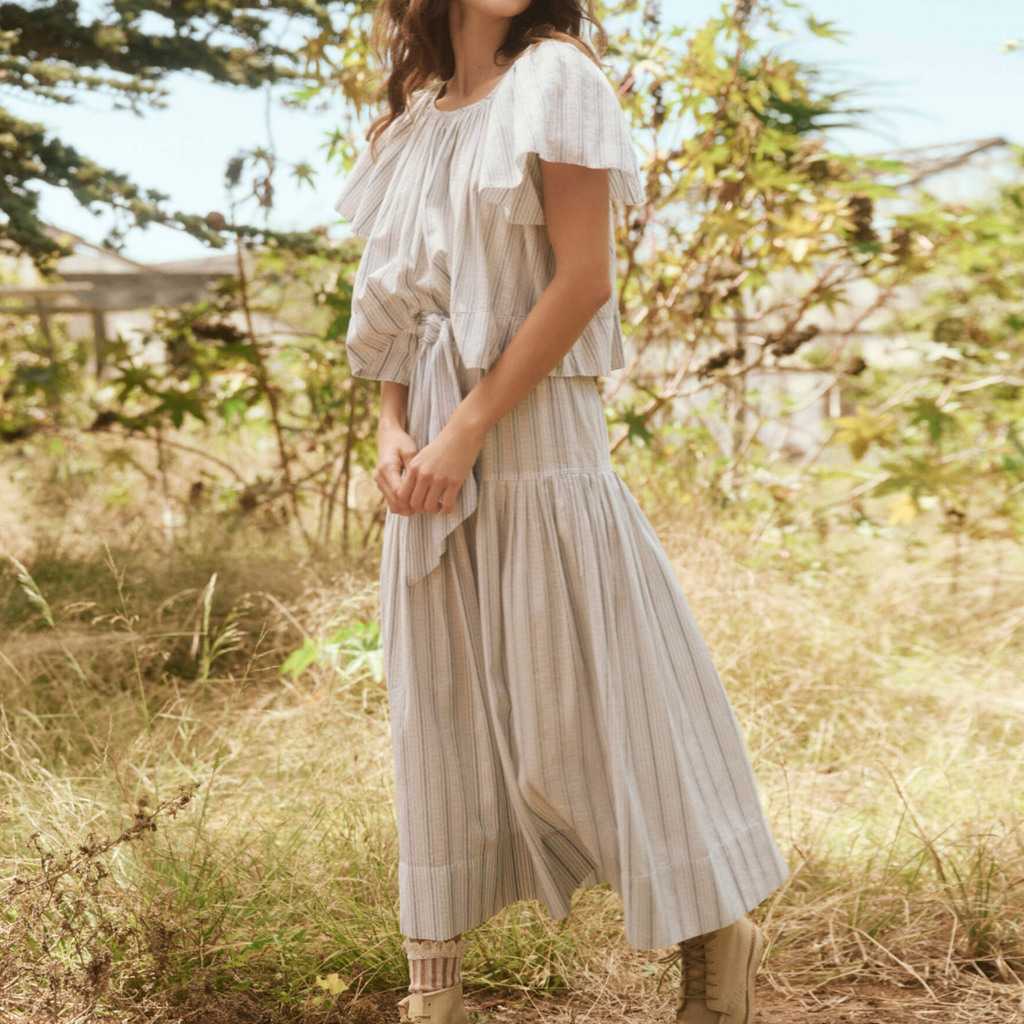 The Great- the highland Skirt- the Dale Top- Saltwater Stripe