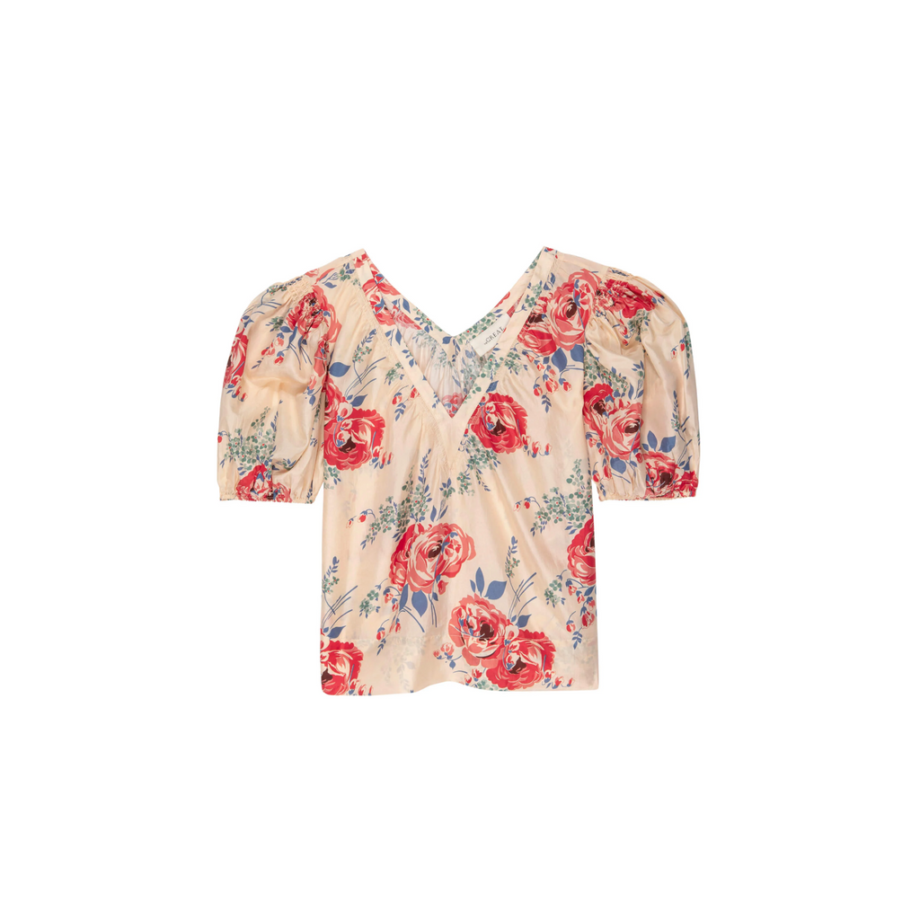 The Great Silk Bungalow Top in Echo Rose Print