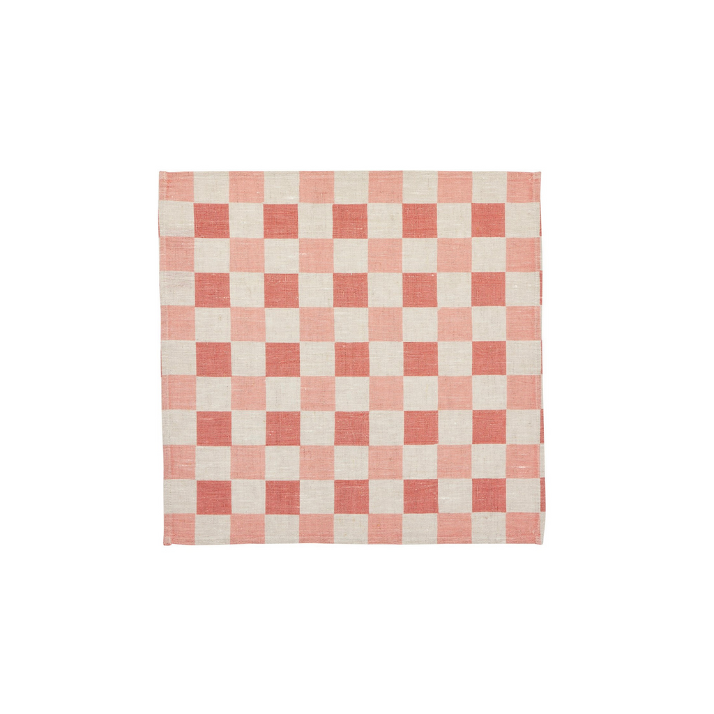 Checker Blossom Napkins - Set of 2
