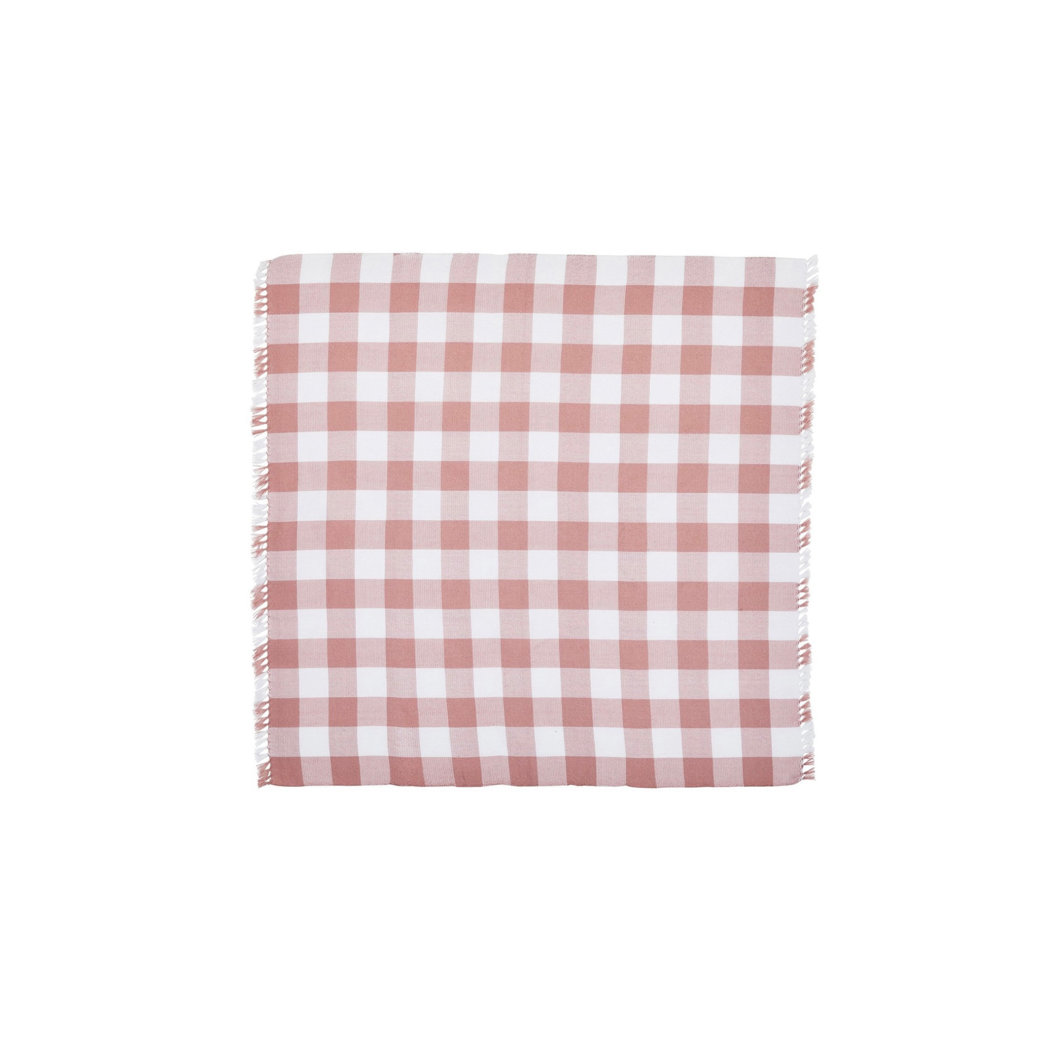 Handwoven Cotton Napkins: Set of 2 in Pink Gingham - Shoppe Details and Design