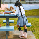 Pink Chicken - Girls Gianna Skirt in Apple Embriodery - Shoppe Details and Design