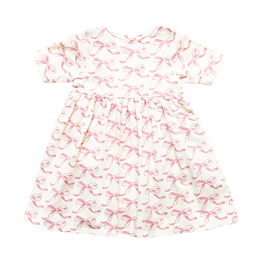 Pink Chicken Baby Organic Steph Bodysuit Dress - Bows