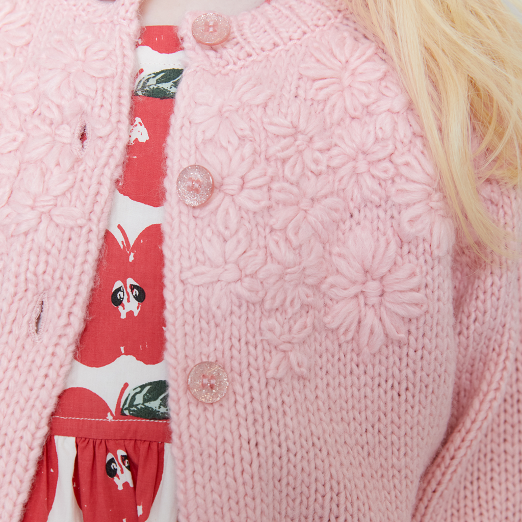 Pink Chicken Girls Blossom Sweater - Rose