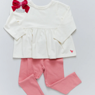 Pink Chicken - Girls Organic Bette Top in Antique White - Shoppe Details and Design