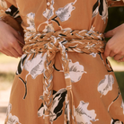 The Great Derby Dress with Braided Belt in Amber Antique Floral - Shoppe Details and Design