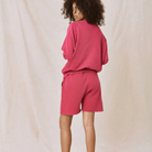 The Great Patch Pocket Sweat Short in Raspberry Pink Jam - Shoppe Details and Design