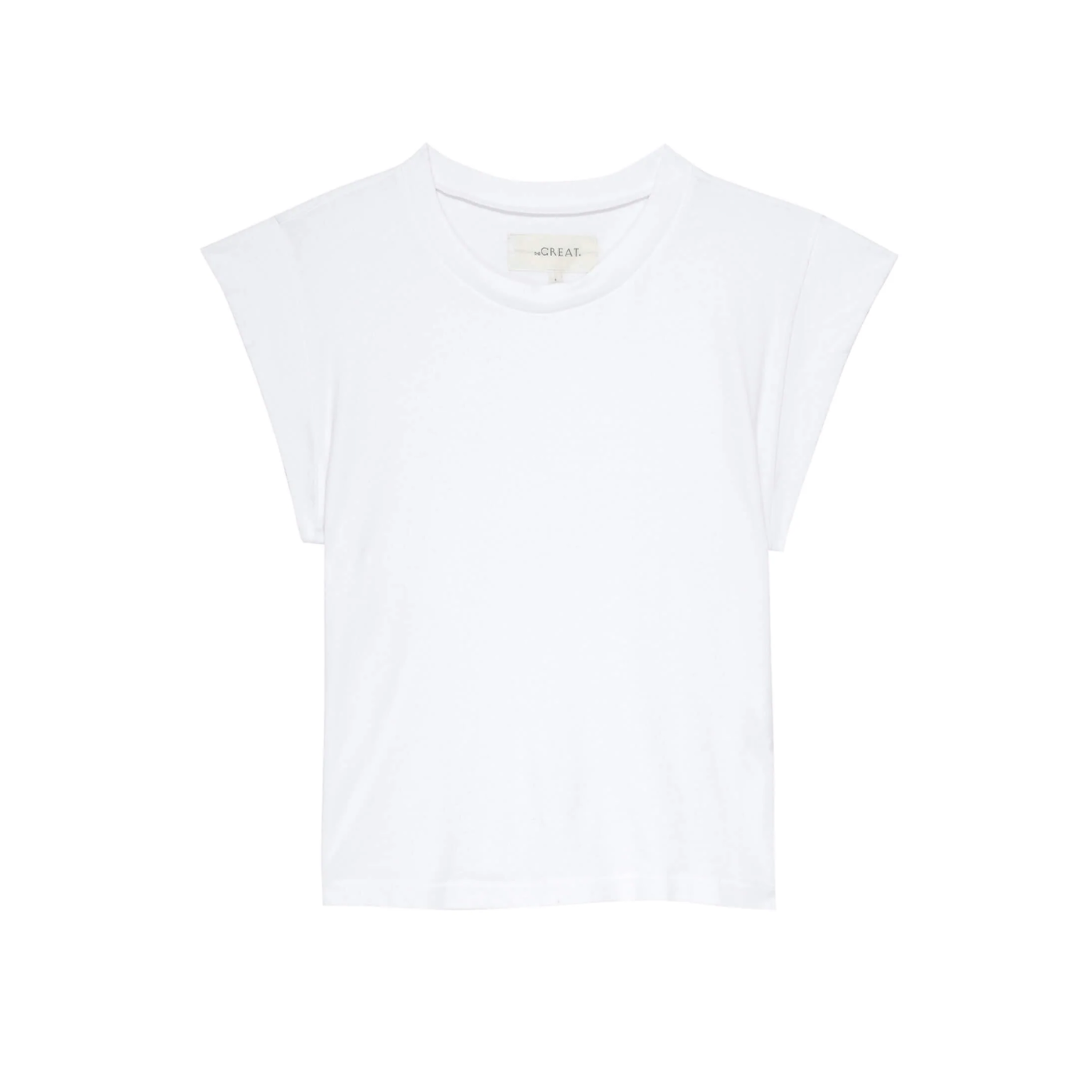 The Great Peak Shoulder Tee in True White - Shoppe Details and Design