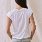 The Great Peak Shoulder Tee in True White - Shoppe Details and Design