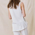 The Great Sleeveless Crew Top in Washed White - Shoppe Details and Design