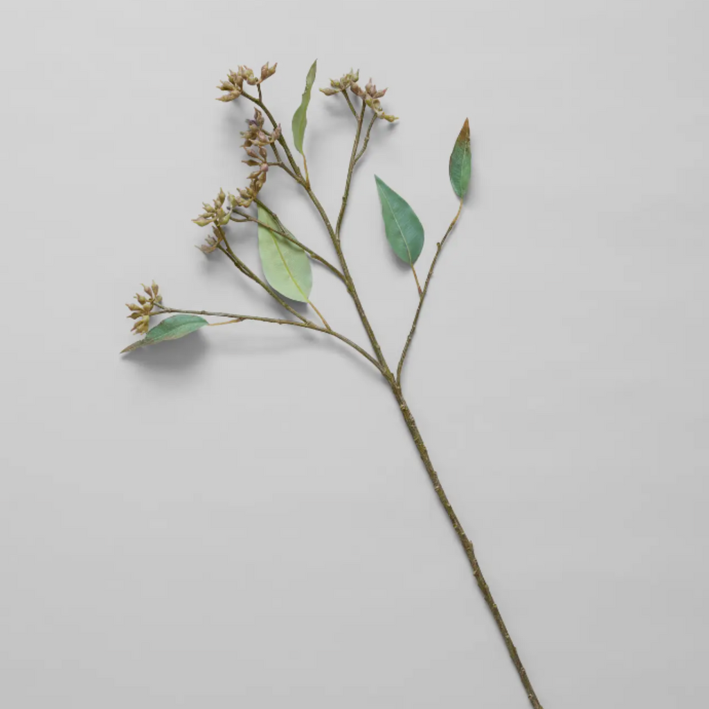 EcoFaux Eucalyptus Seed Branch