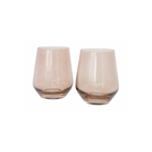 Amber Smoke Wine Stemless: Set of 2 - Shoppe Details and Design