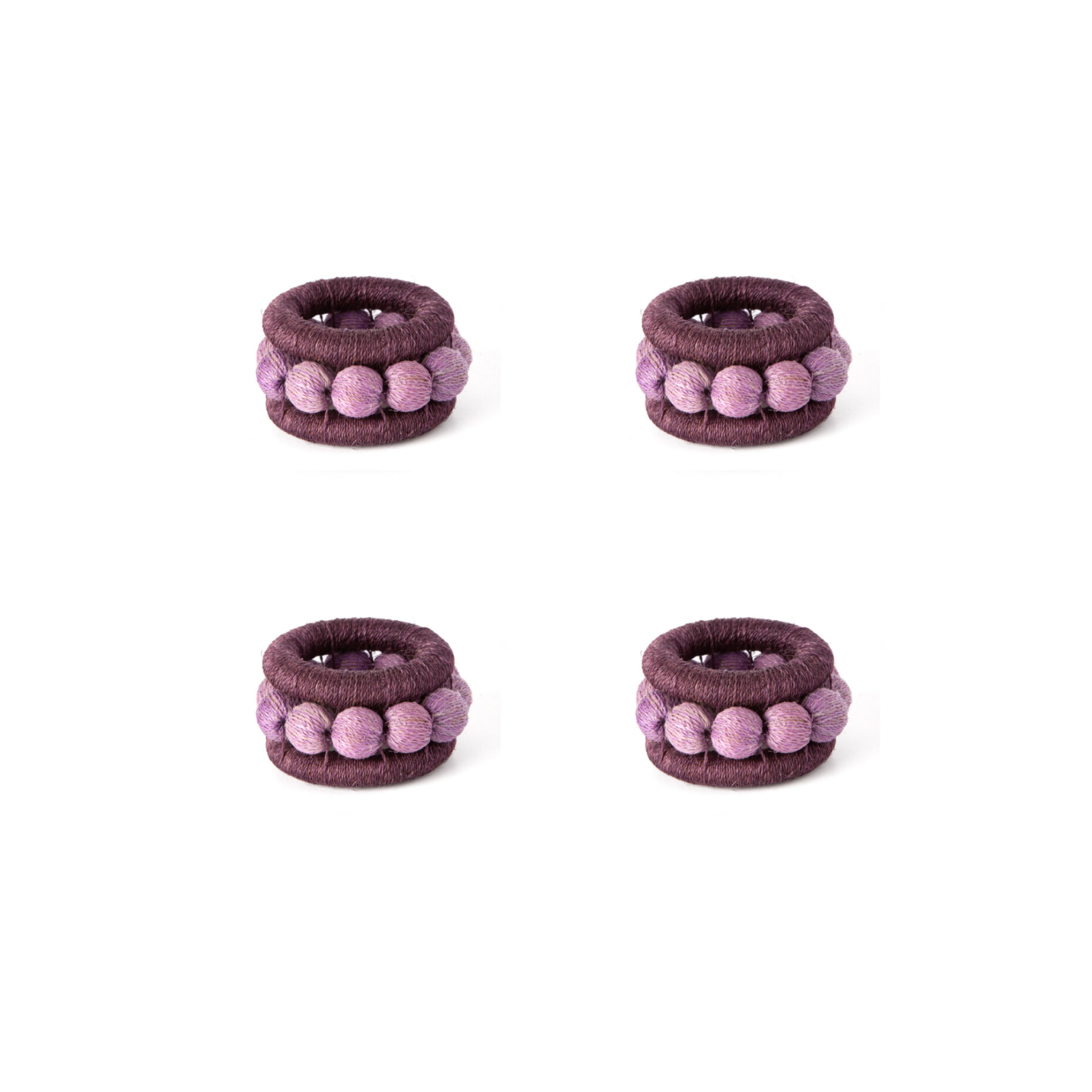 Eggplant Lilac Berry Napkin Rings - Set of 4 - Shoppe Details and Design