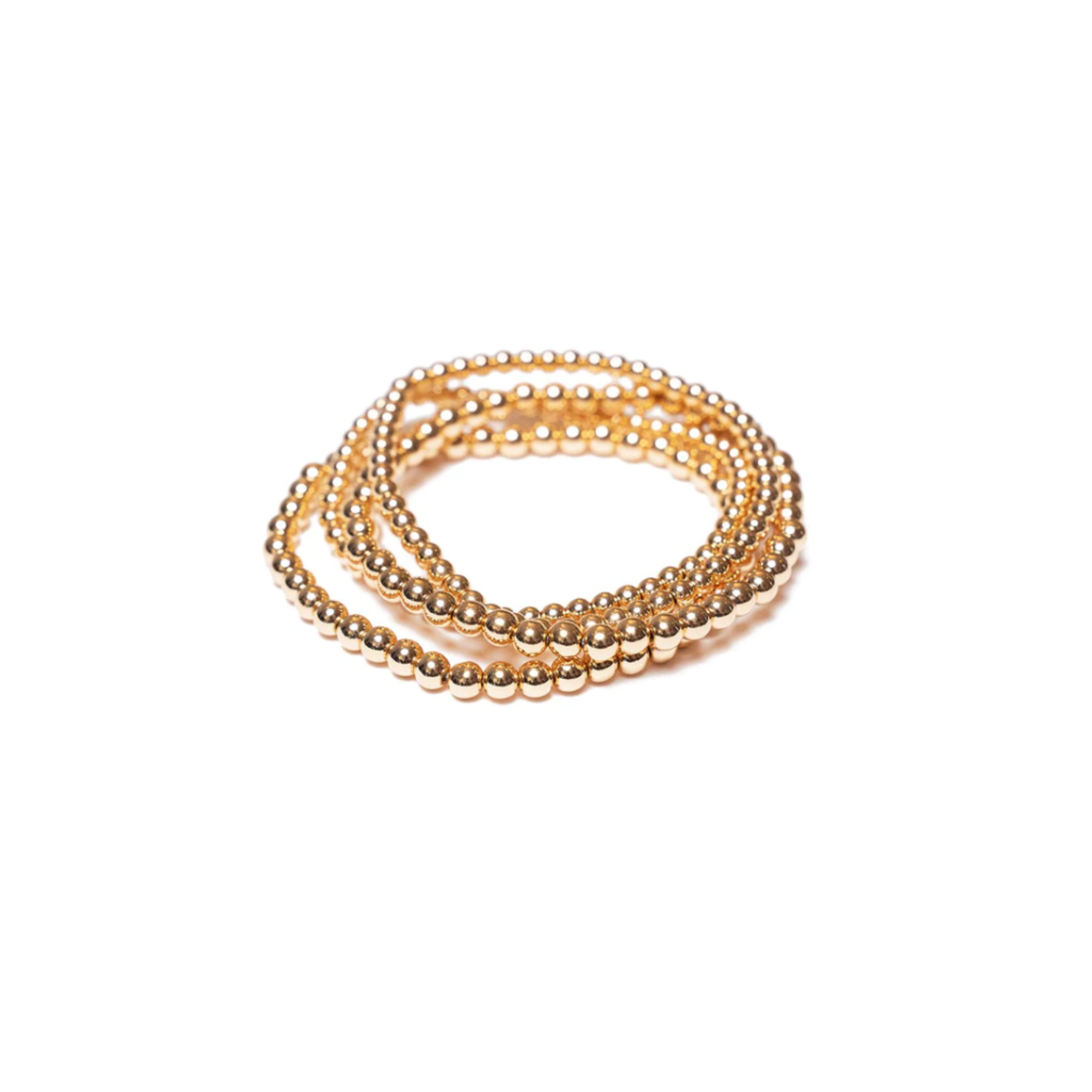 gold stretchy bracelets set of 4