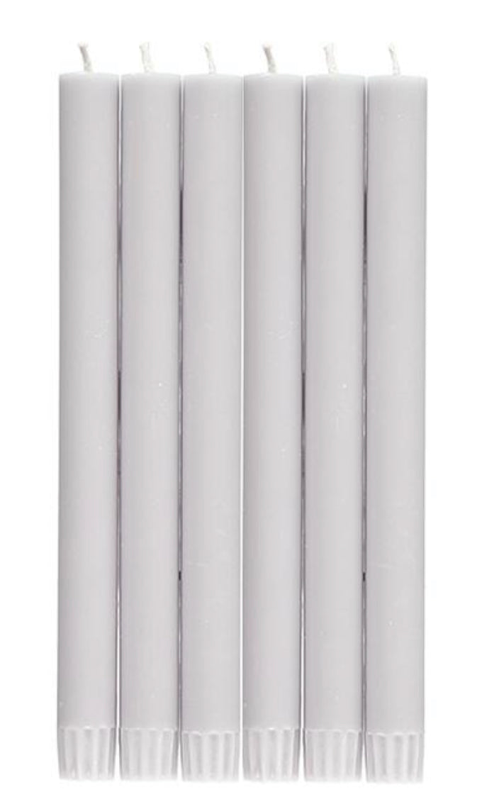 gull grey hand-poured dinner candle.