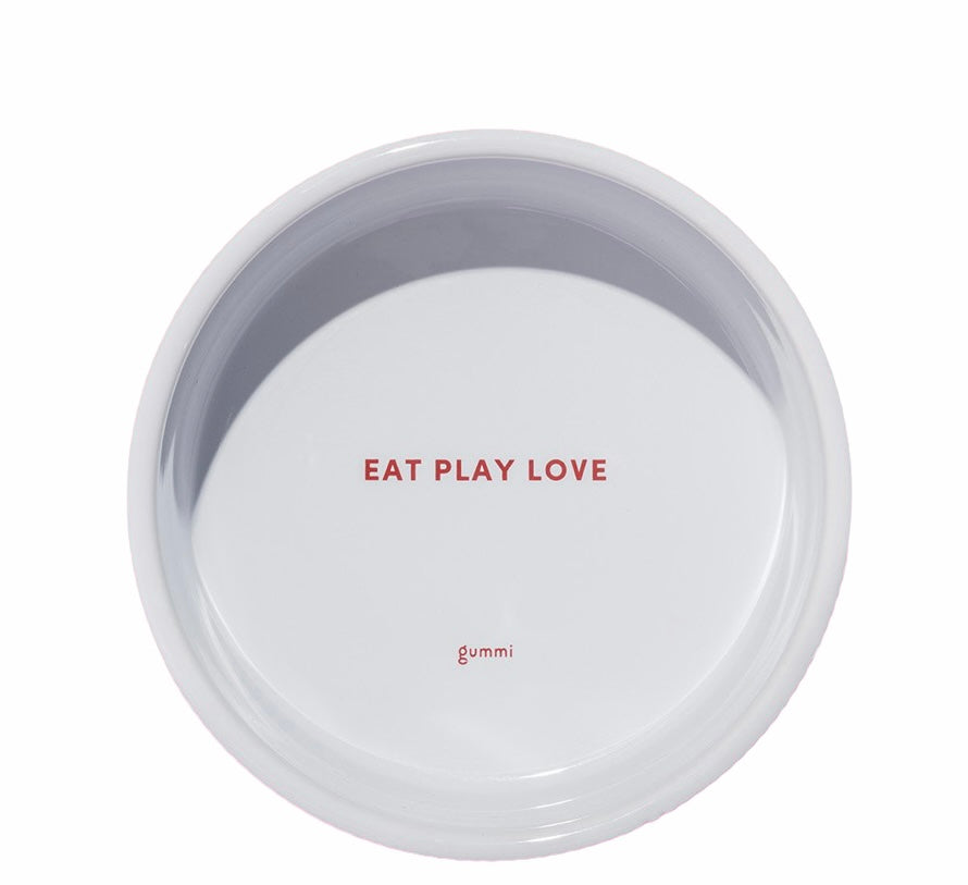 Gummi Pets - Red Medium Ceramic Dog Bowl - Shoppe Details and Design.