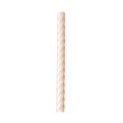 single blush 10" twisted rope taper candle, hand-poured from pure beeswax in New York, burn clean and bright.