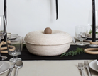 Table Basket with Knob - Taupe - Shoppe Details and Design.