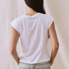 The Great Peak Shoulder Tee in True White - Shoppe Details and Design.